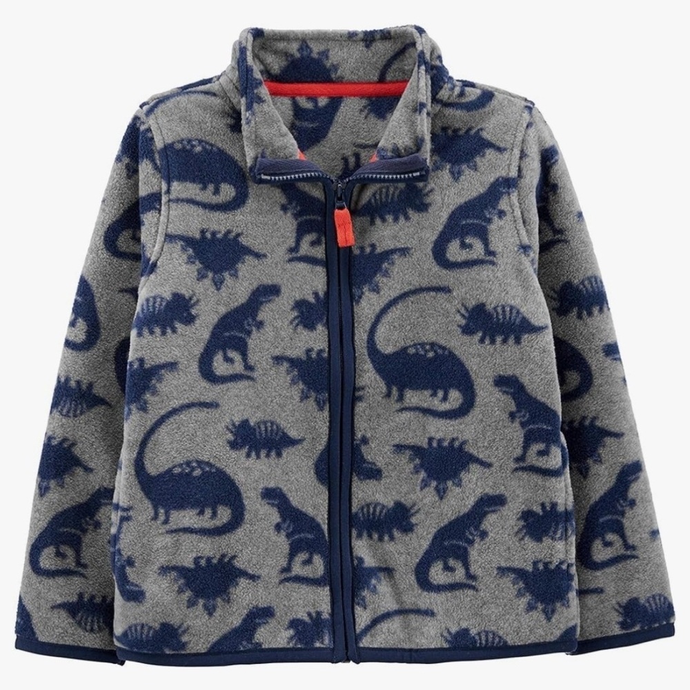 NWOT! Carter’s Dinosaur Print Fleece Jacket, 4T